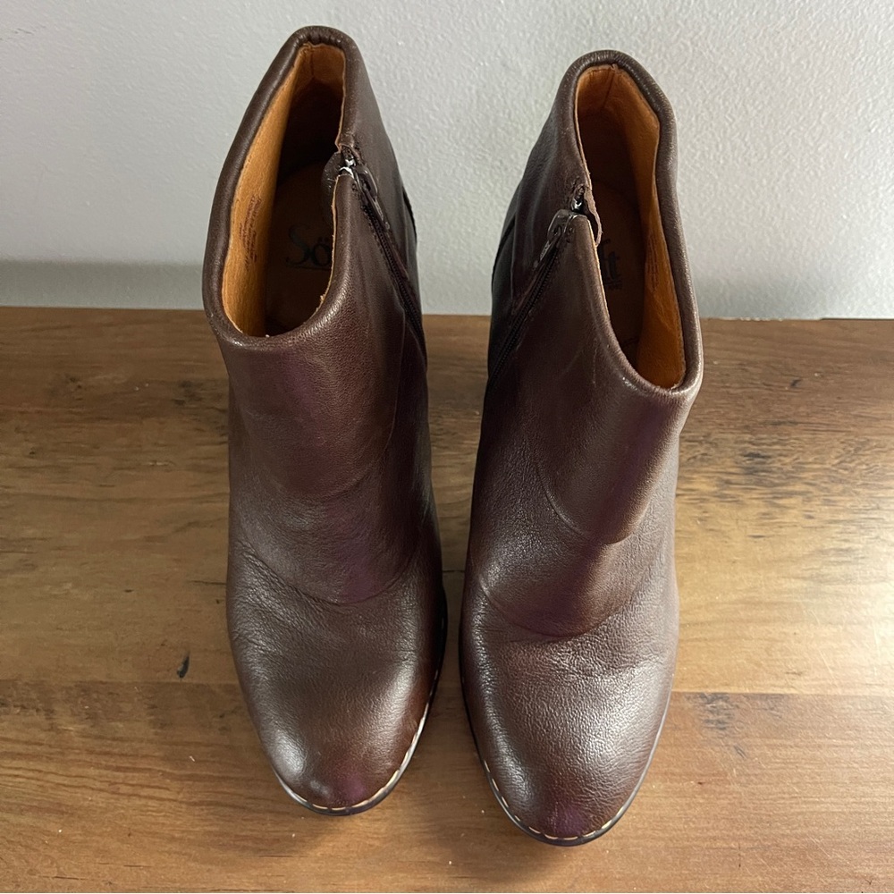 Sofft Dark Brown Heeled Boots - Picture 9 of 12